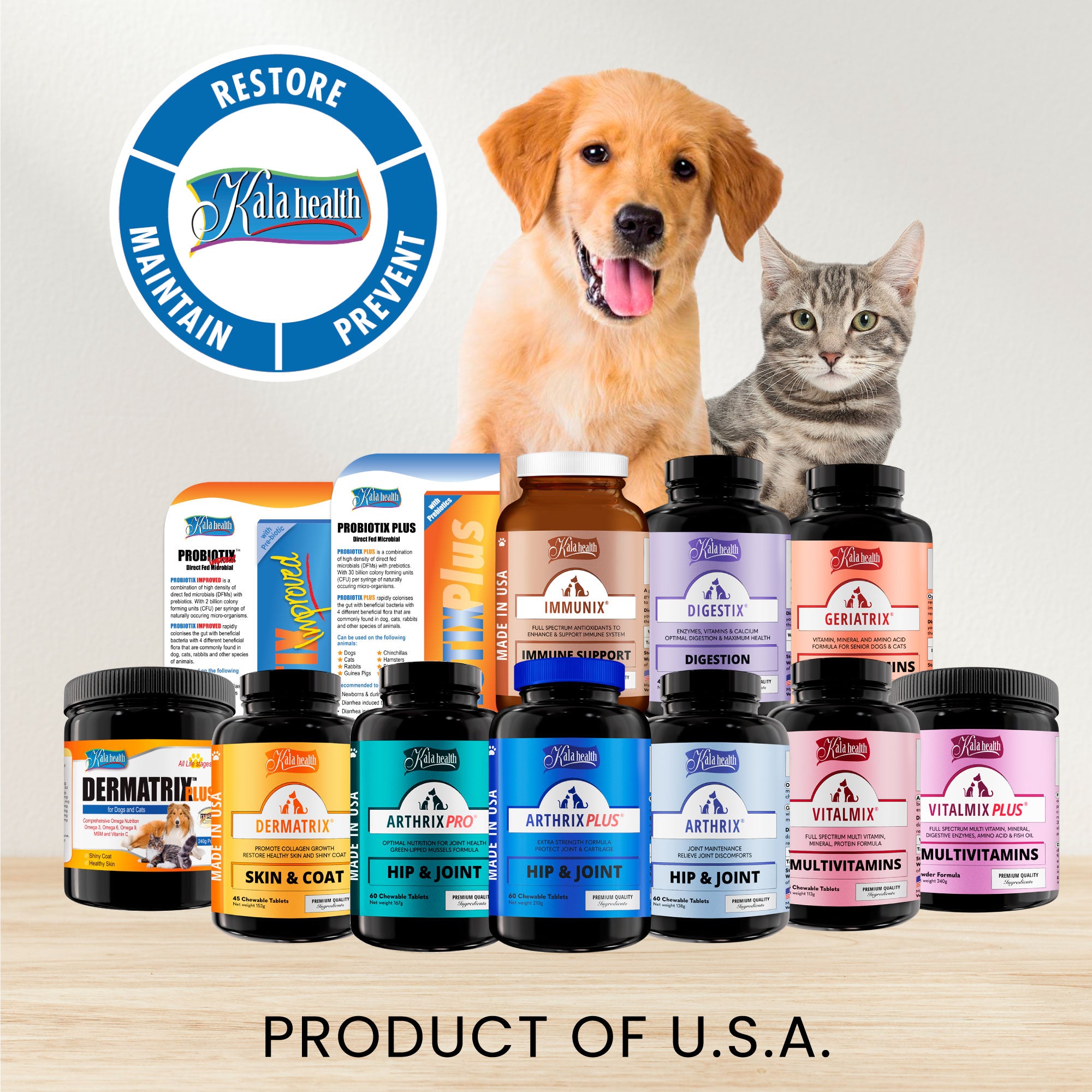 Kala Health Dermatrix Plus Powder Skin & Coat for Red, Itchy Skin Dog Cat