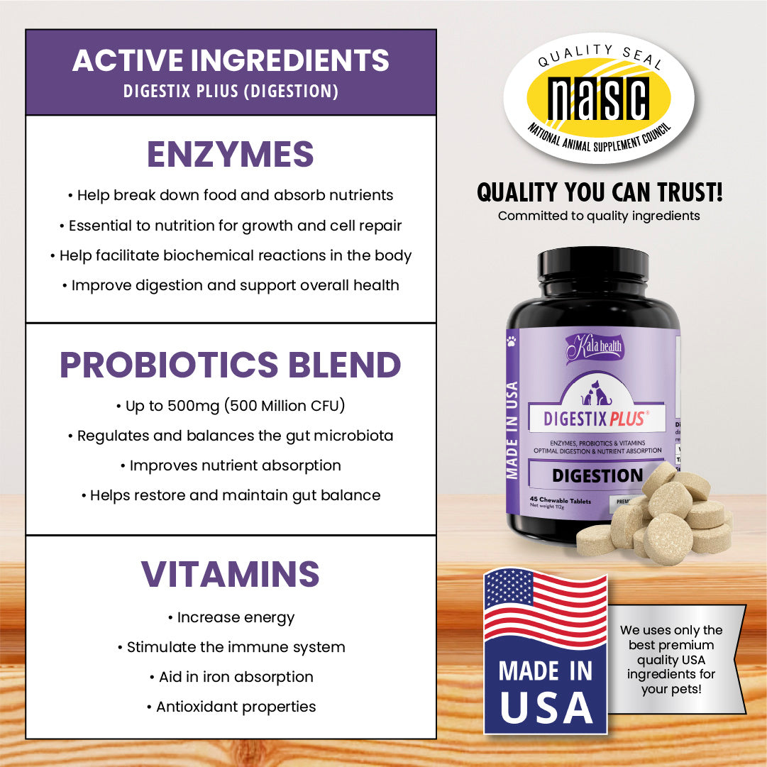 Kala Health Digestix Plus Pet Supplement for Digestion | 2 sizes