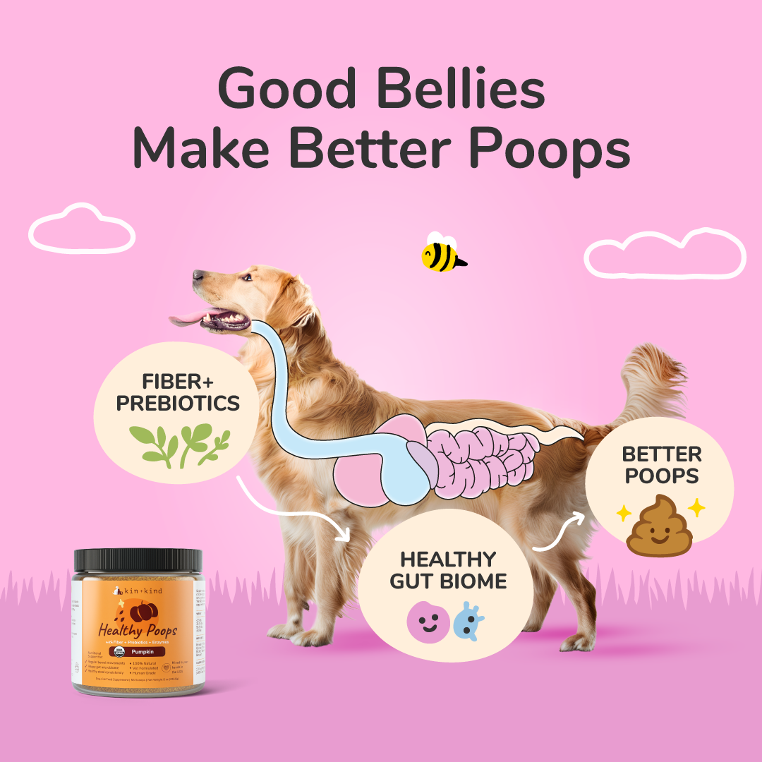 Kin +Kind Organic Healthy Poops Supplement for Dogs & Cats - 2 sizes