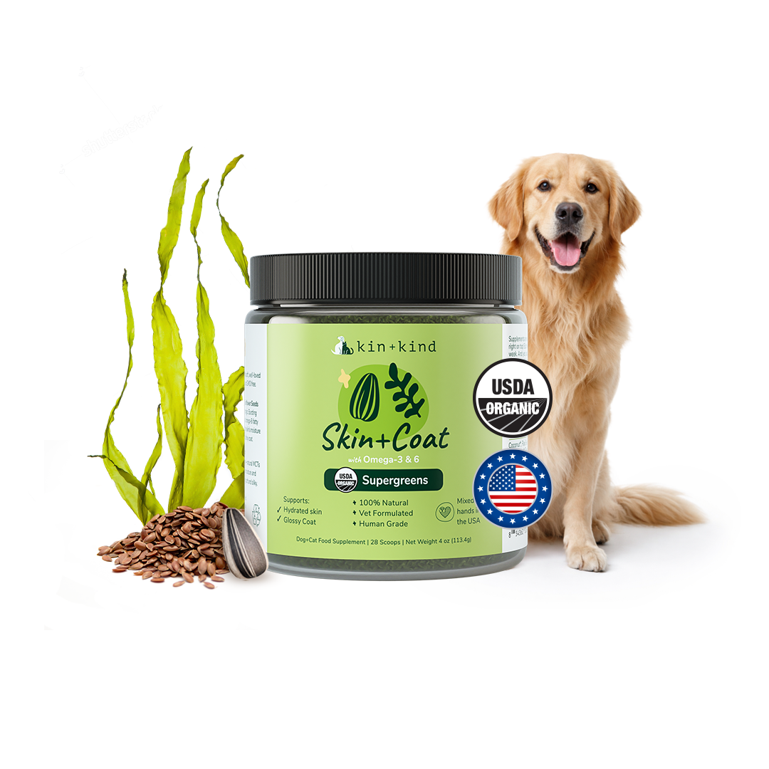 Kin + Kind Organic Skin+Coat Supplement for Dogs & Cats - 2 sizes