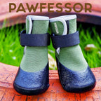 pawfessor soft dog shoes in green