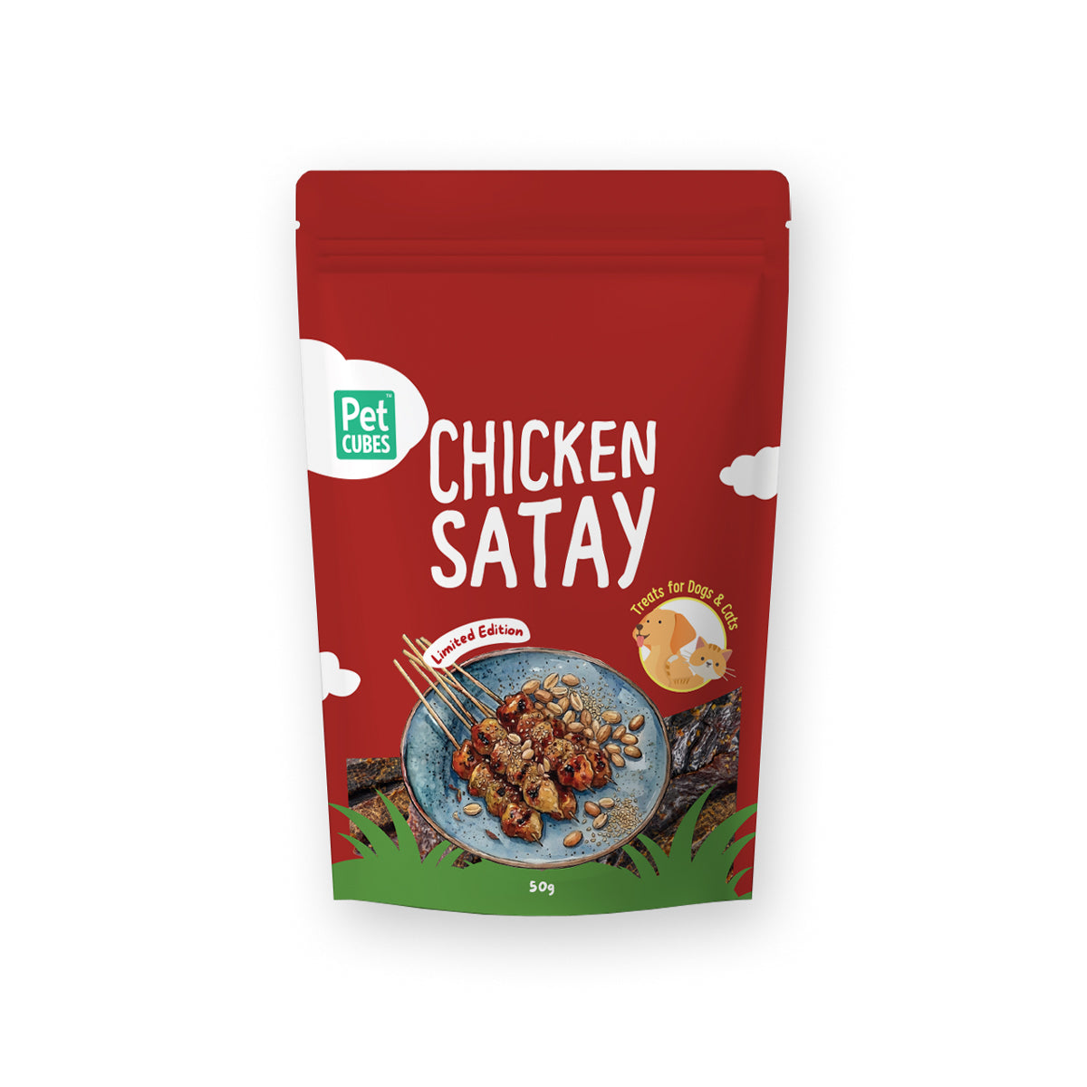 PetCubes Chicken Satay Treat 50g