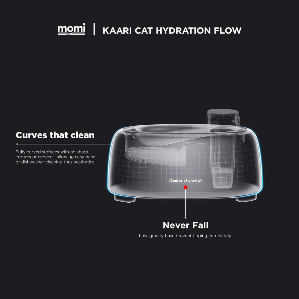 Momi Kaari Hydration Flow Standard - Sofia Brown | Stainless Cat Water Fountain Cordless Rechargable BPA-Free