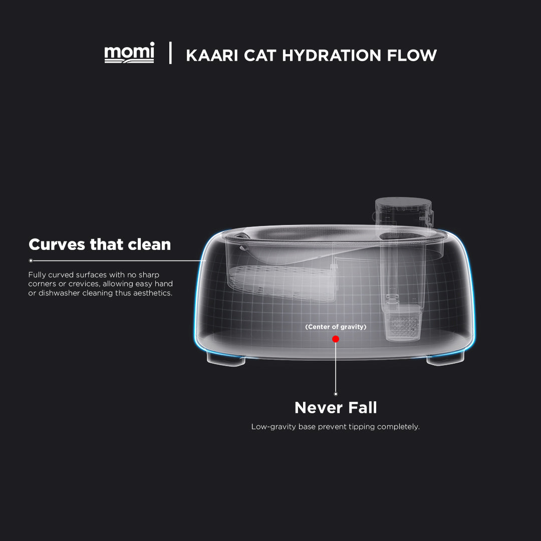 Momi Kaari Hydration Flow Standard - Sofia Brown | Stainless Cat Water Fountain Cordless Rechargable BPA-Free