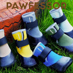 pawfessor soft dog shoes double velcro non-slip soles 3 colours