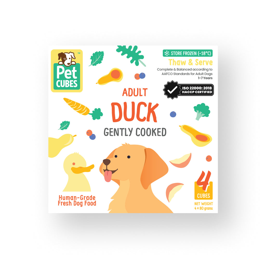 petcubes fresh dog food gently cooked duck adult dog