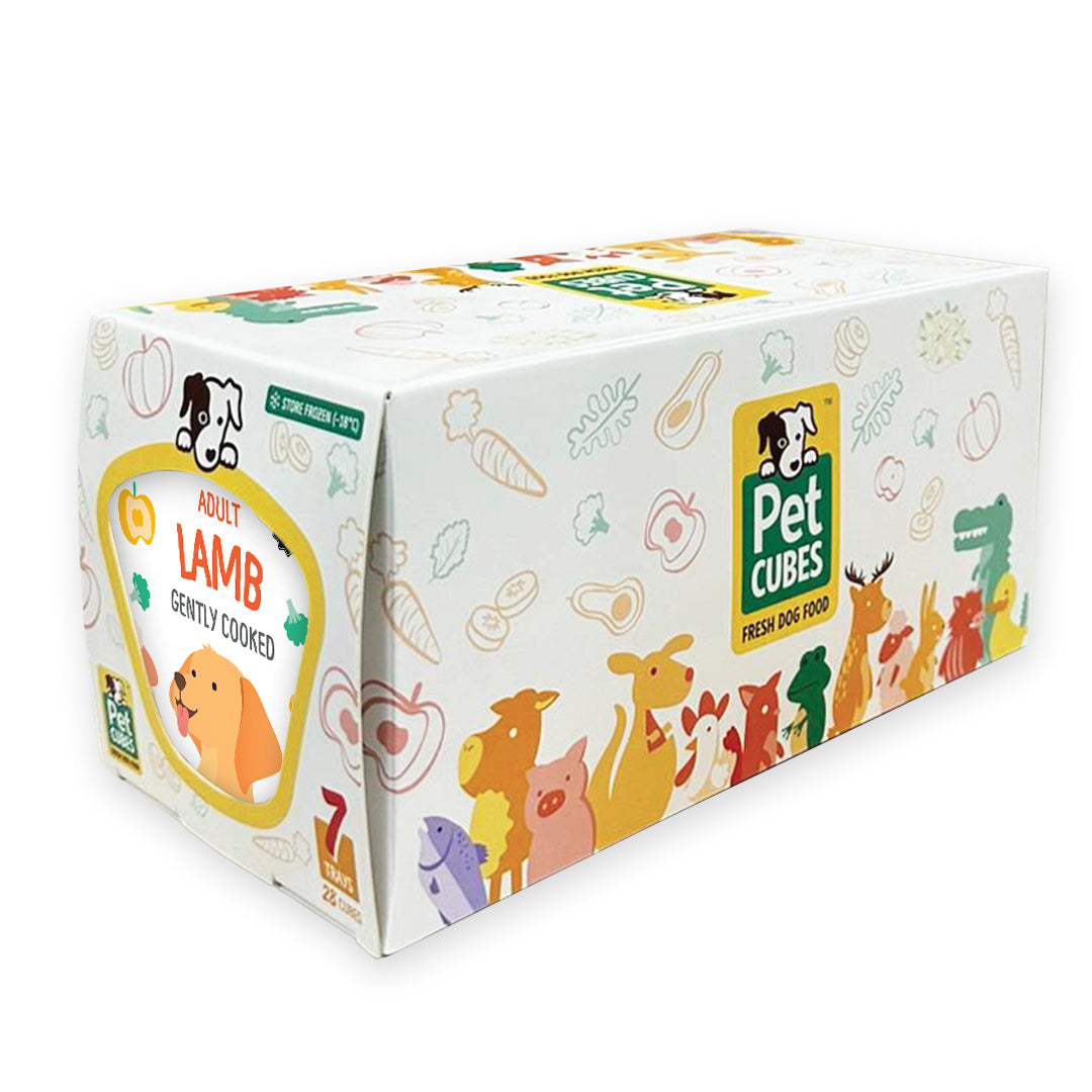 petcubes gently cooked fresh dog food lamb recipe 2.24kg case