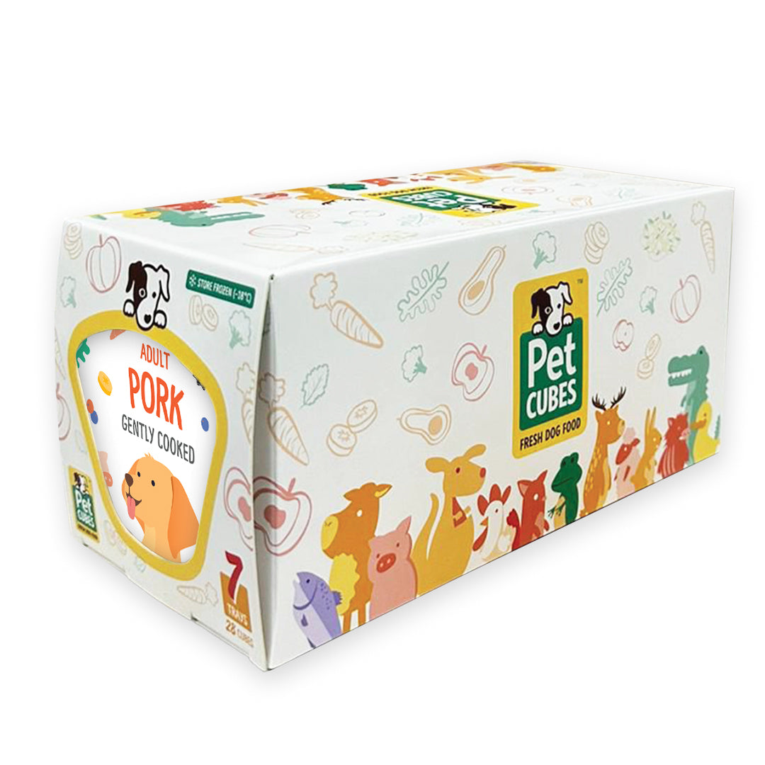 PetCubes Gently Cooked Adult Dog Food - Pork Tray 320g