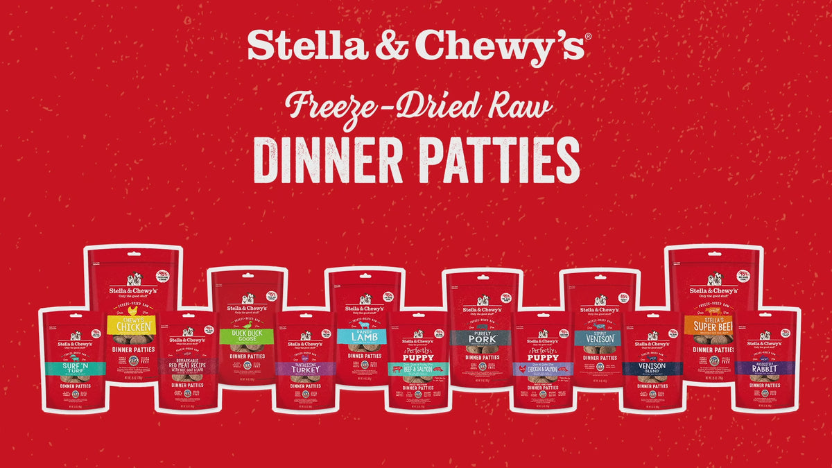 Stella & Chewy's Freeze-Dried Dog Dinner Patties | Perfectly Puppy (Chicken & Salmon) 14oz