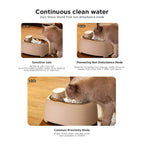 Momi Kaari Hydration Flow Standard - Sofia Brown | Stainless Cat Water Fountain Cordless Rechargable BPA-Free
