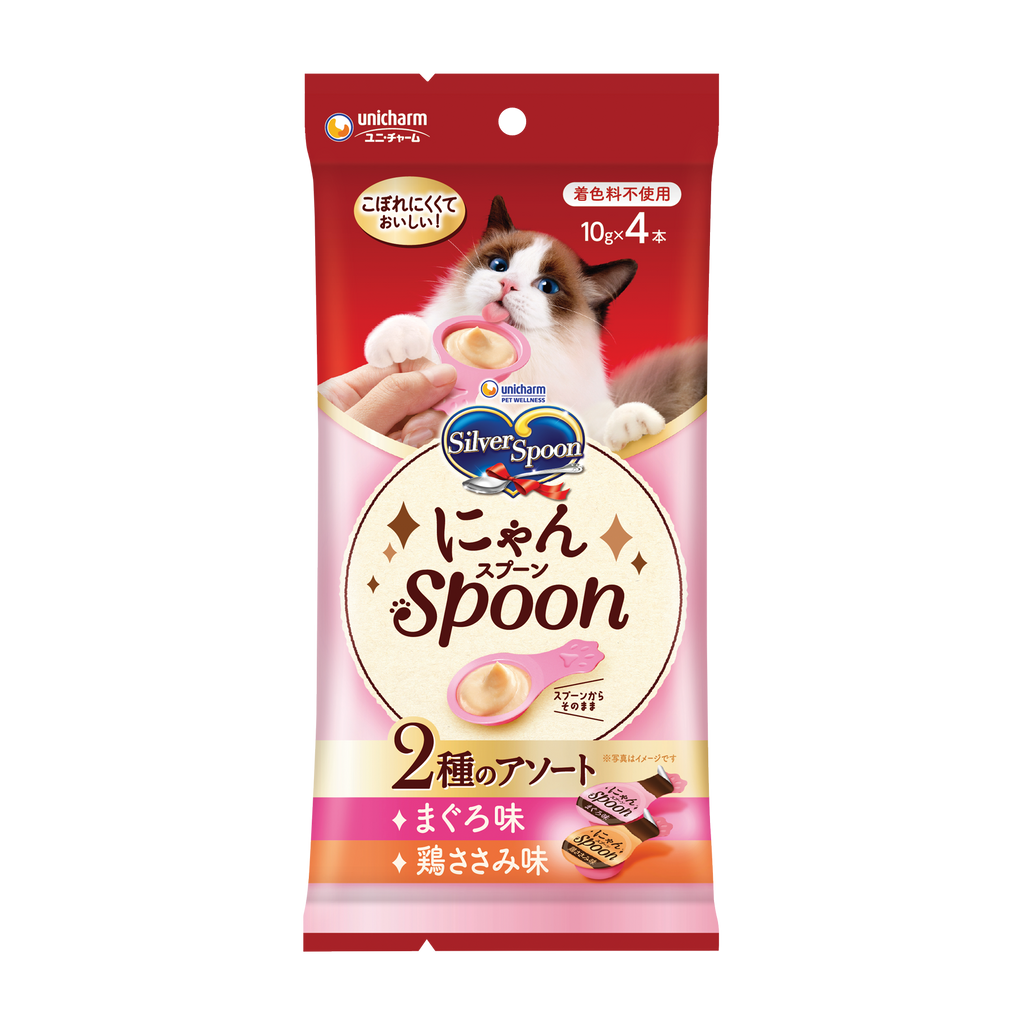 Unicharm Silver Spoon Tuna & Chicken Wet Cat Treat 4pcs/pack