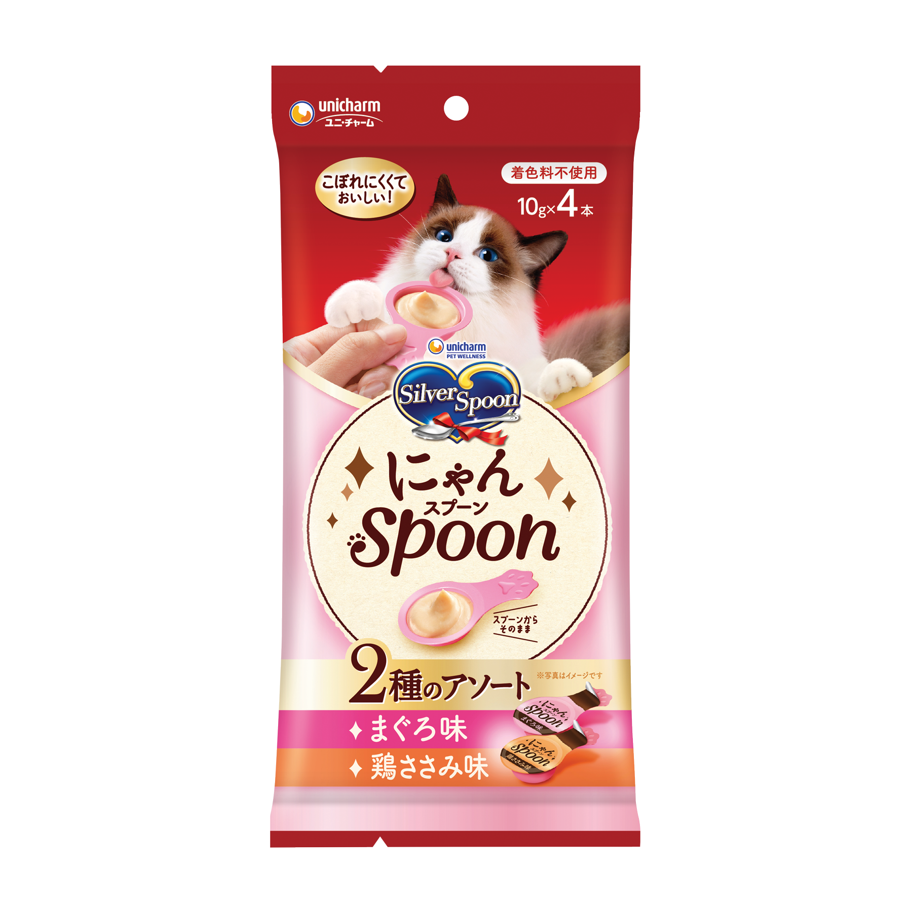 Unicharm Silver Spoon Tuna & Chicken Wet Cat Treat 4pcs/pack