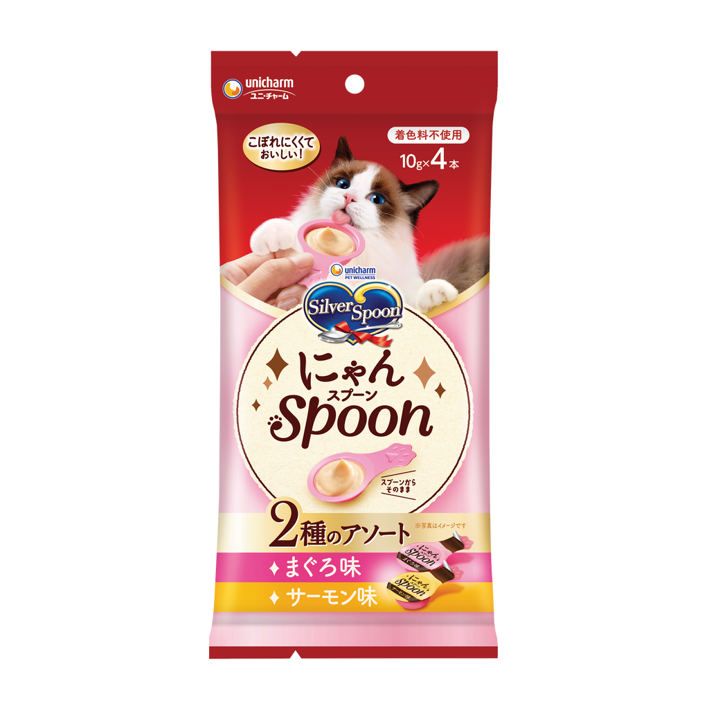 Unicharm Silver Spoon Tuna & Salmon Wet Cat Treat 4pcs/pack