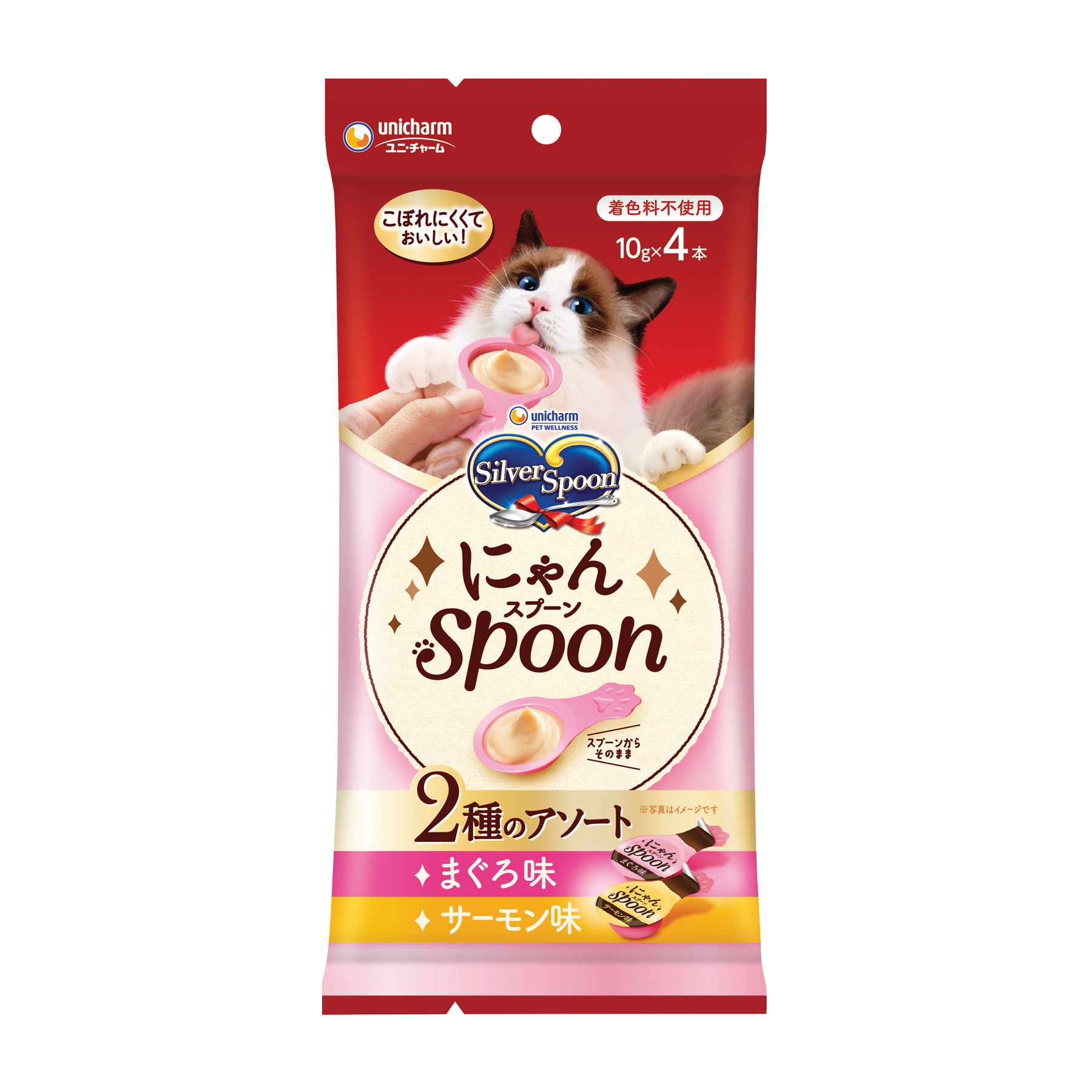 Unicharm Silver Spoon Tuna & Salmon Wet Cat Treat 4pcs/pack