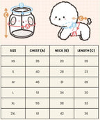 Size chart and measurement guide for Cotties & Co. Cooling Shirt