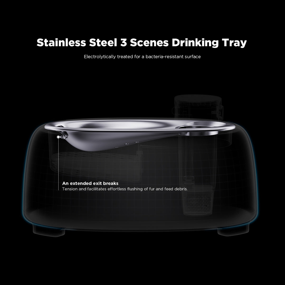 Momi Kaari Hydration Flow Standard - Sofia Brown | Stainless Cat Water Fountain Cordless Rechargable BPA-Free