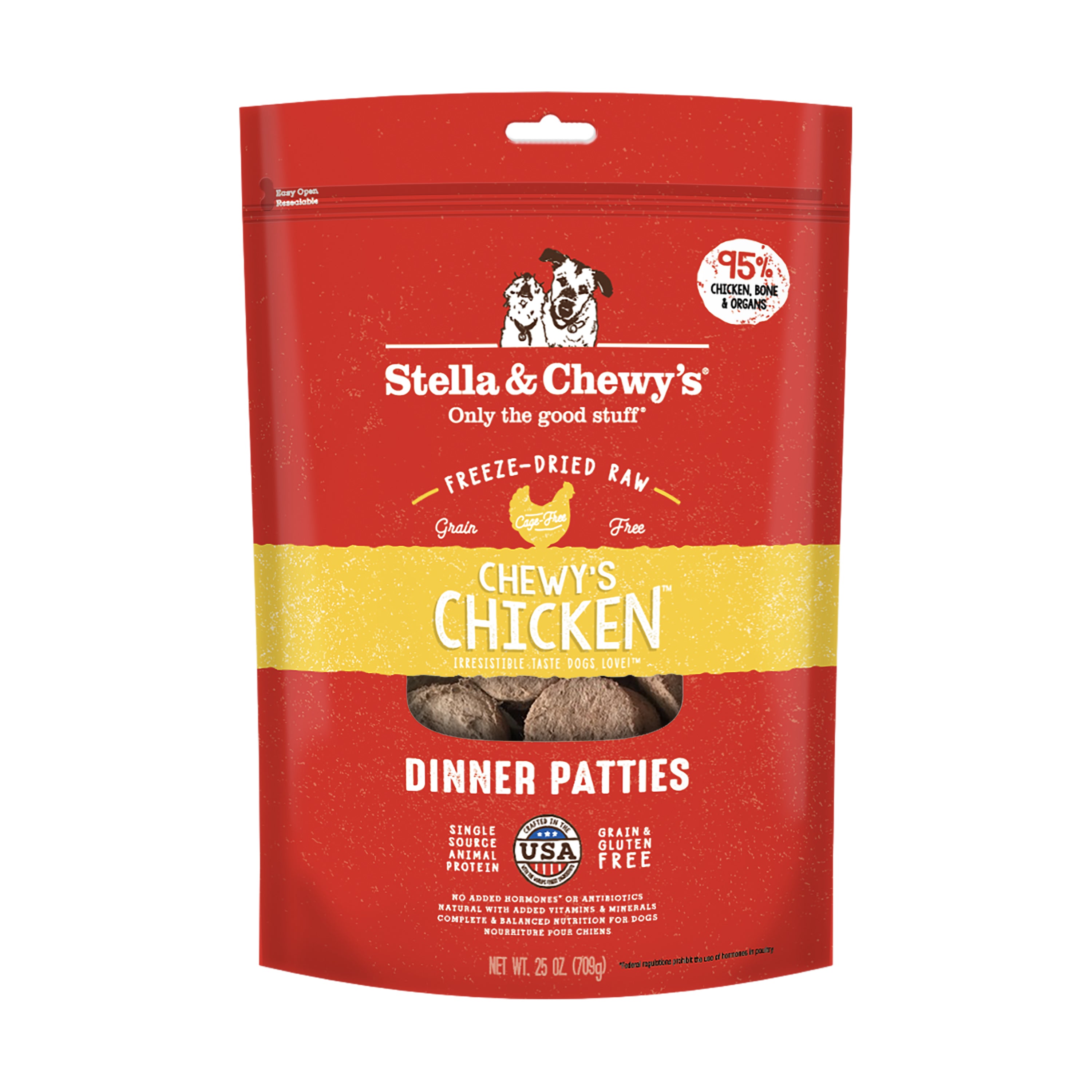 Stella & Chewy's Freeze Dried Chicken Dinner Patties Dog Food 25oz