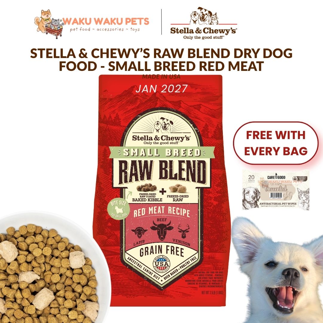 (BB 2027) Stella & Chewy's Raw Blend Red Meat Small Breed Grain Free Dry Dog Food 1.6kg 3.5lbs