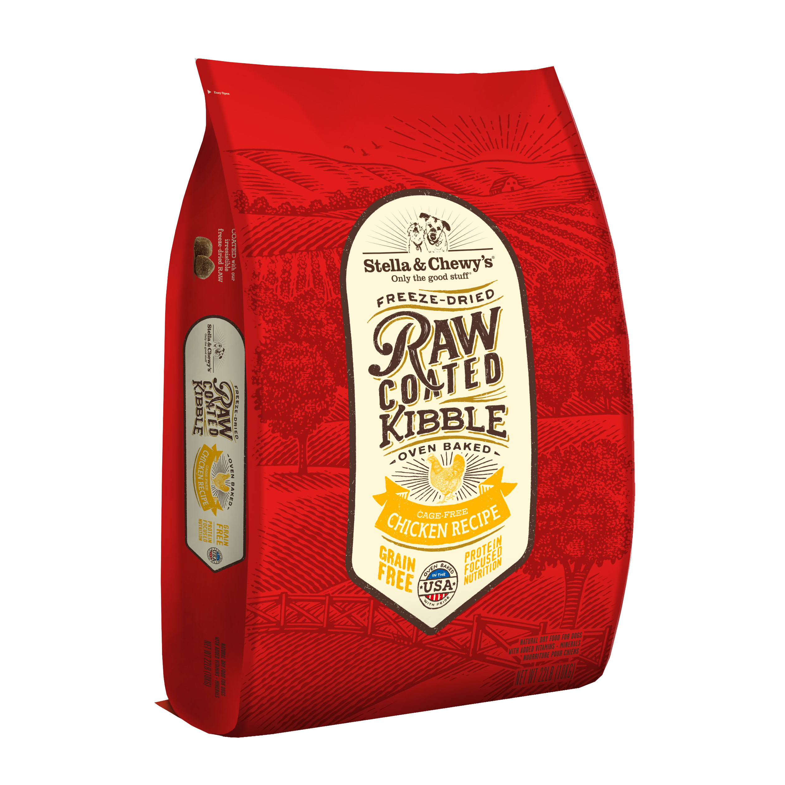 Stella & Chewy's Raw Coated Cage Free Chicken Grain Free Dry Dog Food 10kg 22lb