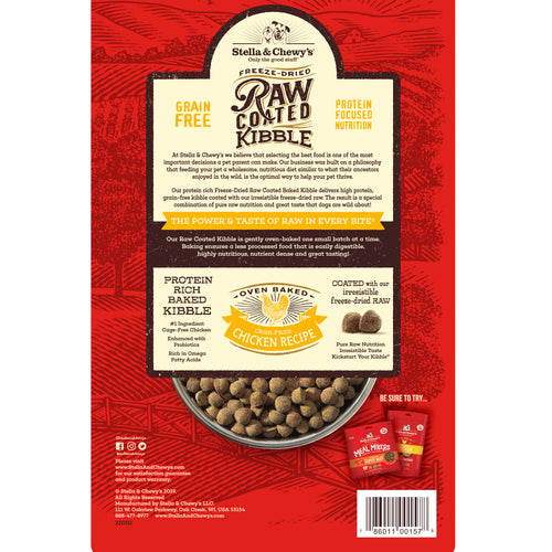 15% OFF: Stella & Chewy's Raw Coated Cage Free Chicken Grain Free Dry Dog Food 1.6kg 3.5lb