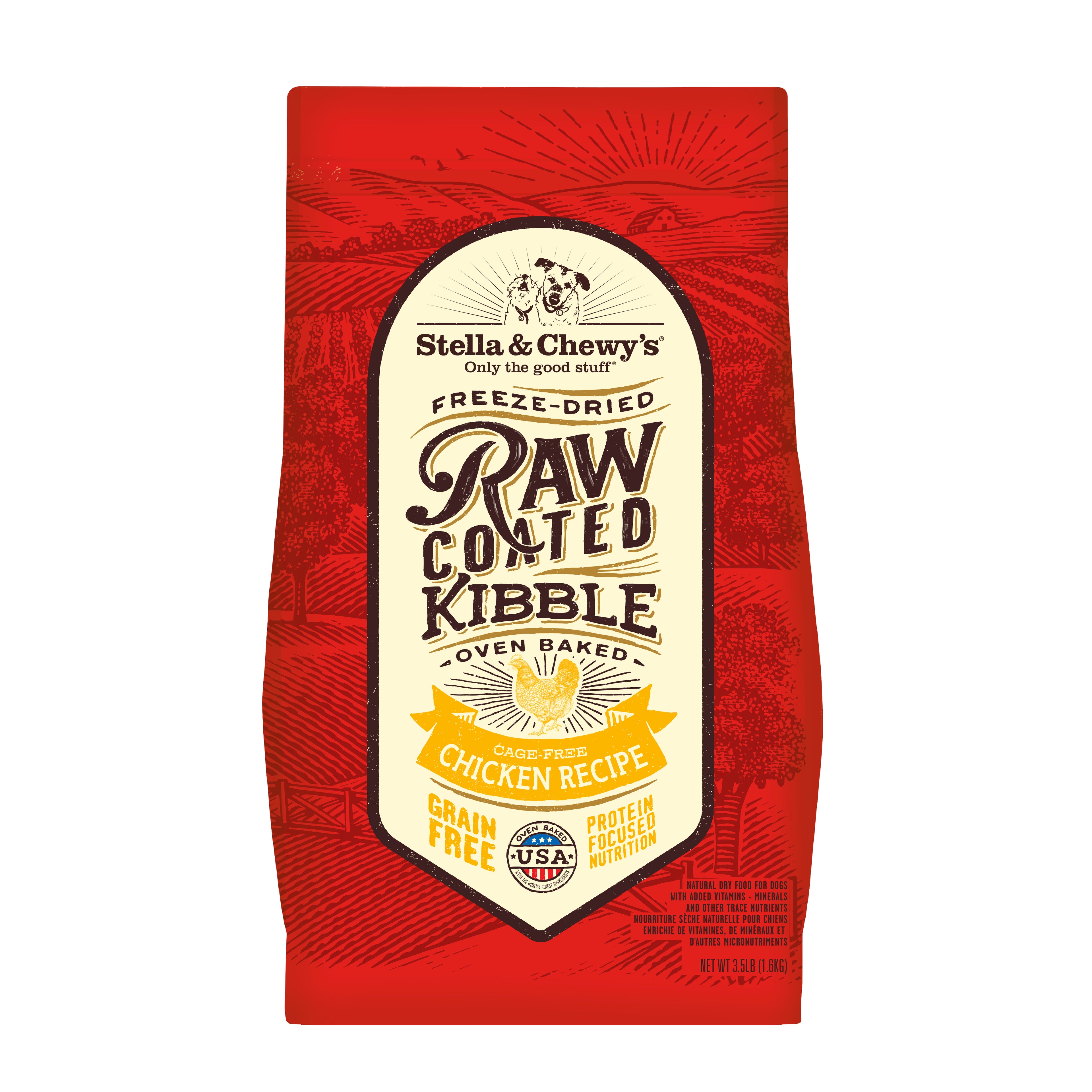 Stella & Chewy's Raw Coated Cage Free Chicken Grain Free Dry Dog Food 1.6kg 3.5lb
