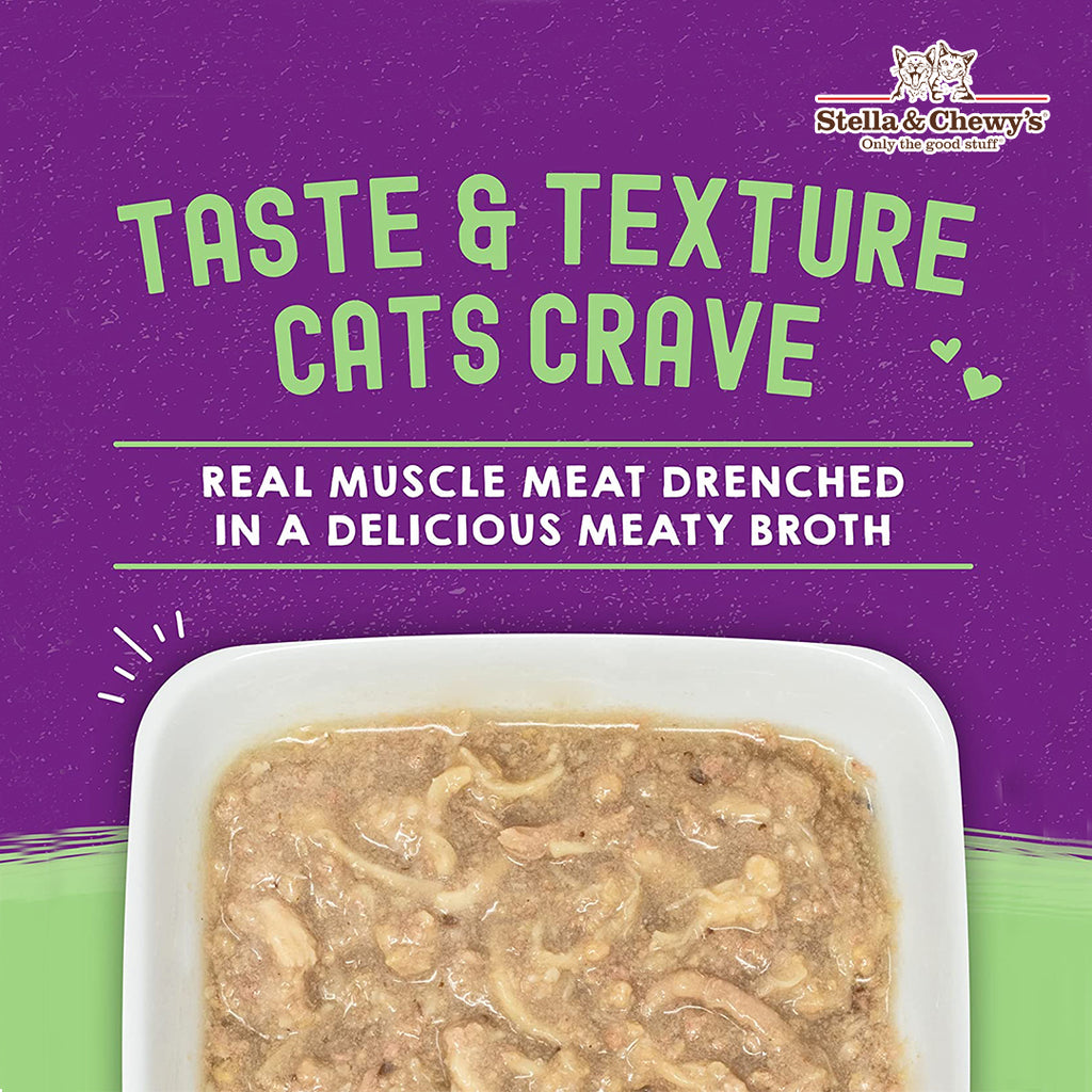 stella and chewy's carnivore cravings cat  food close up texture broth