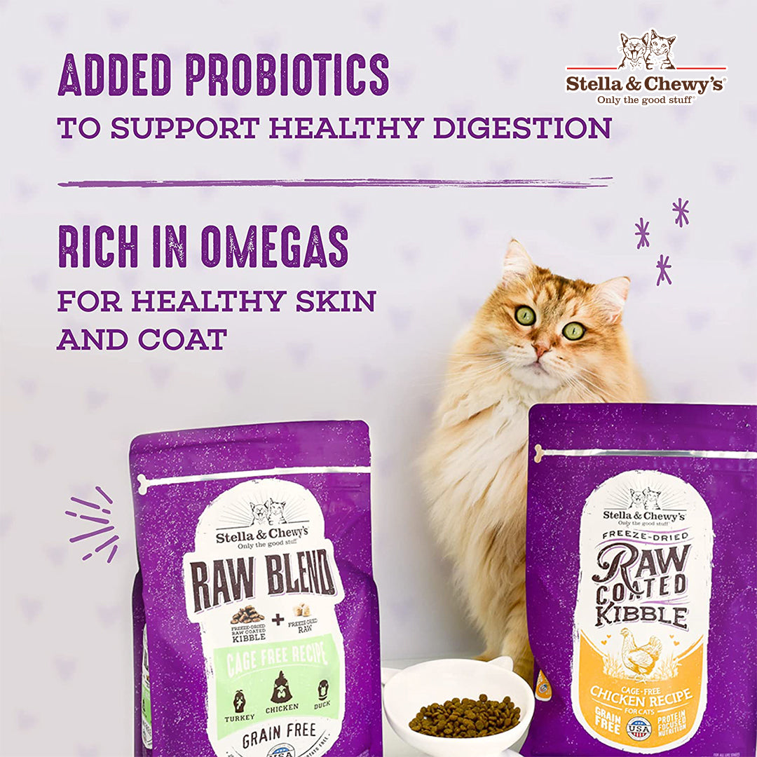 Stella & Chewy's Freeze Dried Raw Coated Kibbles for Cats 5 Recipes - 2 sizes