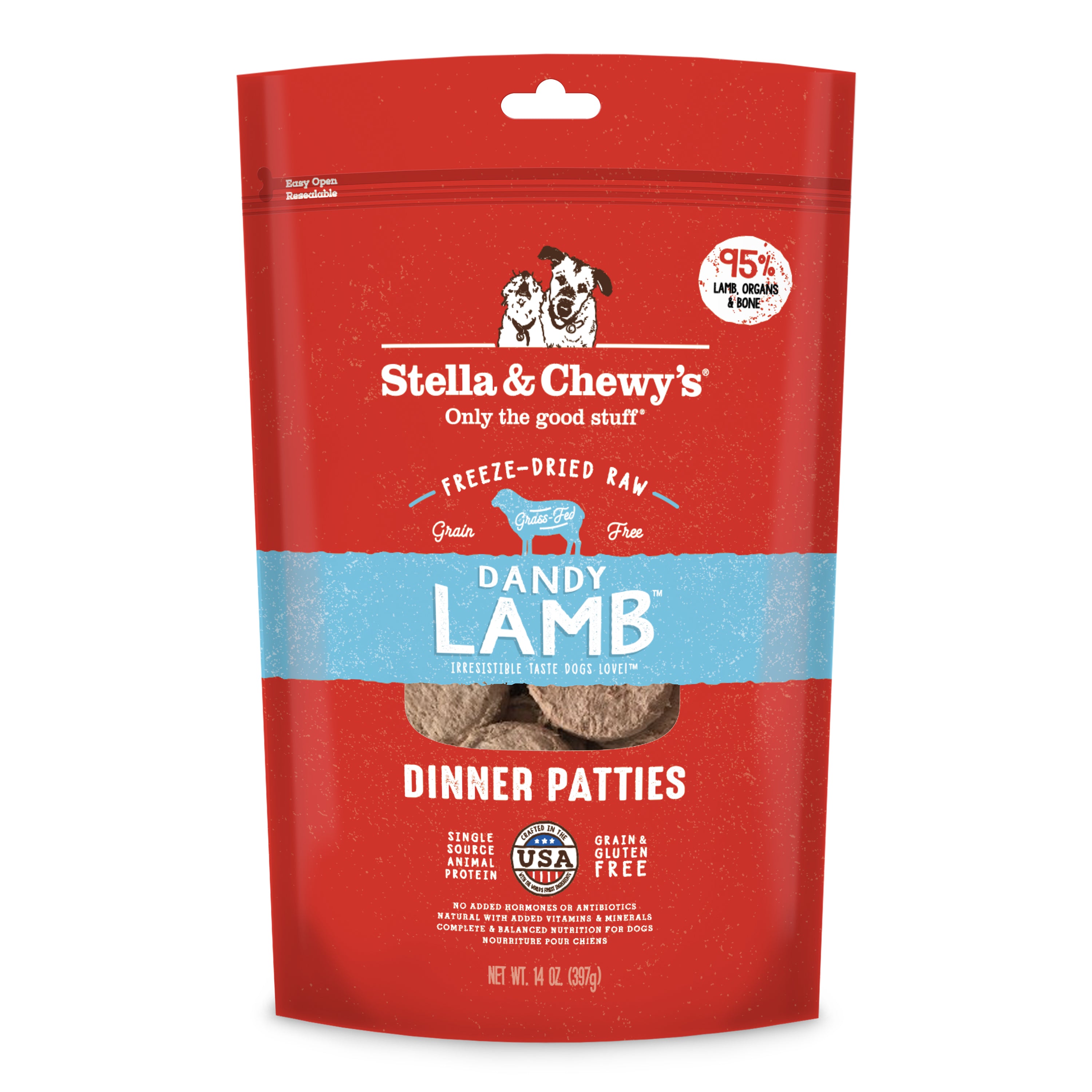 stella and chewys freeze dried raw dinner patties dog food lamb recipe