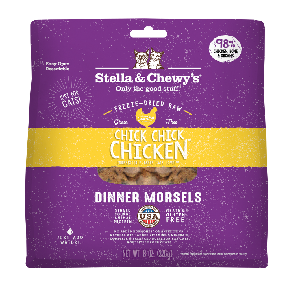Stella & Chewy’s Chick Chick Chicken Dinner Morsels Freeze-Dried Cat Food 8oz - Waku Waku Pets