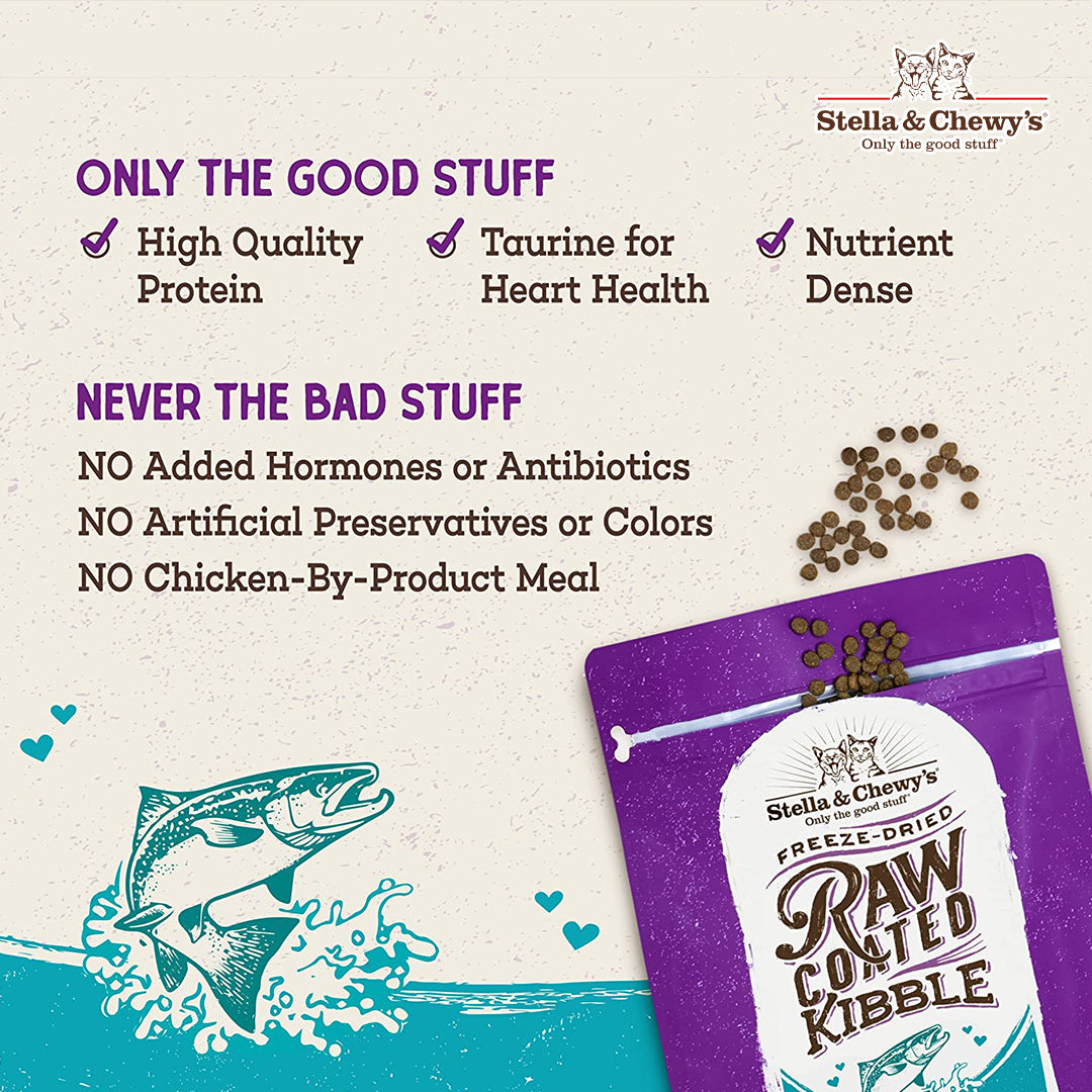 Stella & Chewy's Freeze Dried Raw Coated Kibbles for Cats 5 Recipes - 2 sizes