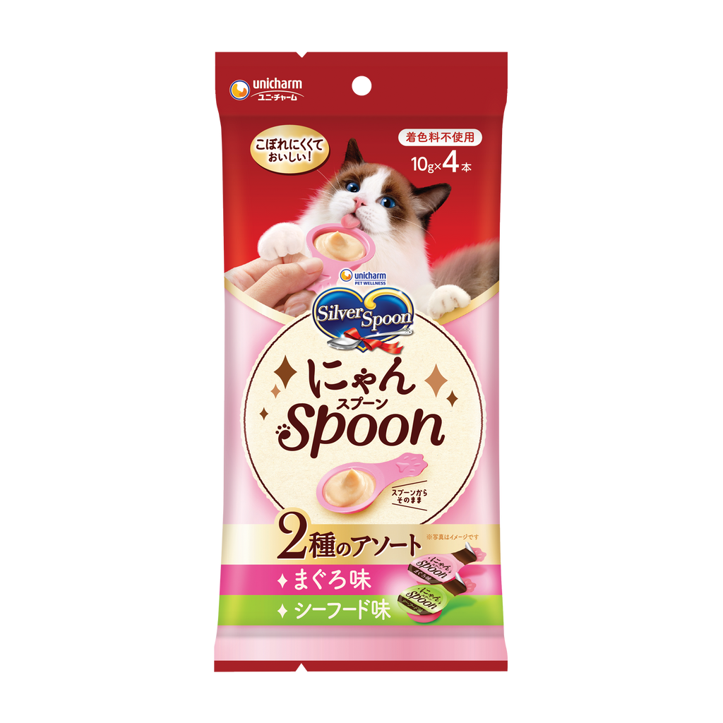 Unicharm Silver Spoon Tuna & Seafood Wet Cat Treat 4pcs/pack