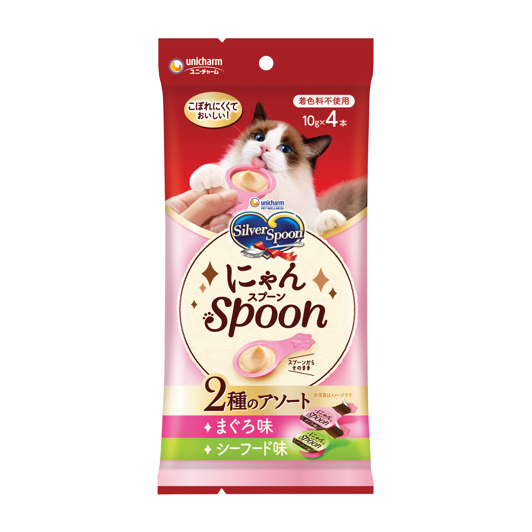 Unicharm Silver Spoon Tuna & Seafood Wet Cat Treat 4pcs/pack