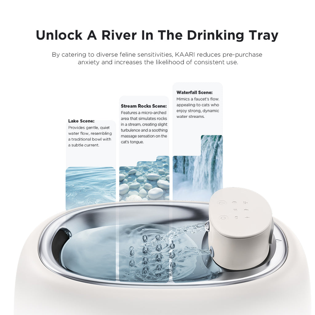 Momi Kaari Hydration Flow Standard - Sofia Brown | Stainless Cat Water Fountain Cordless Rechargable BPA-Free