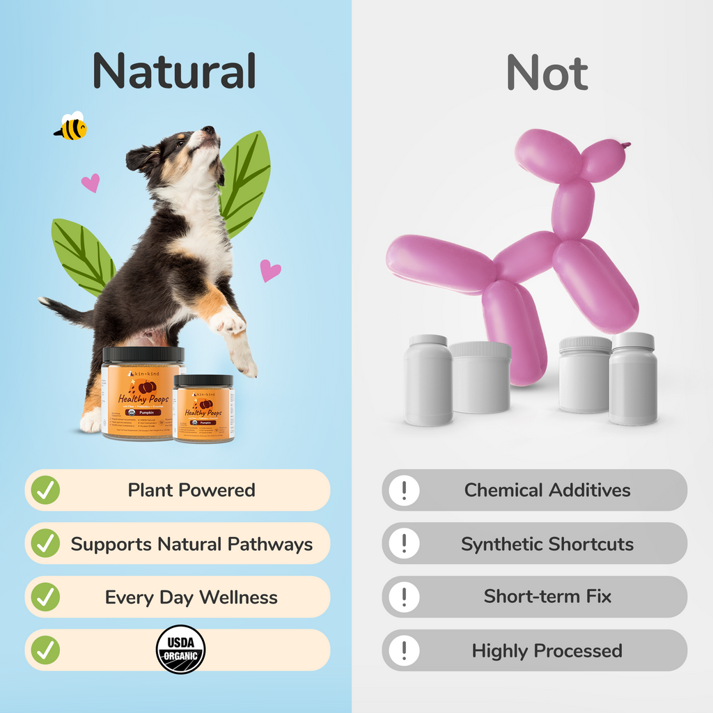 Kin +Kind Organic Healthy Poops Supplement for Dogs & Cats - 2 sizes