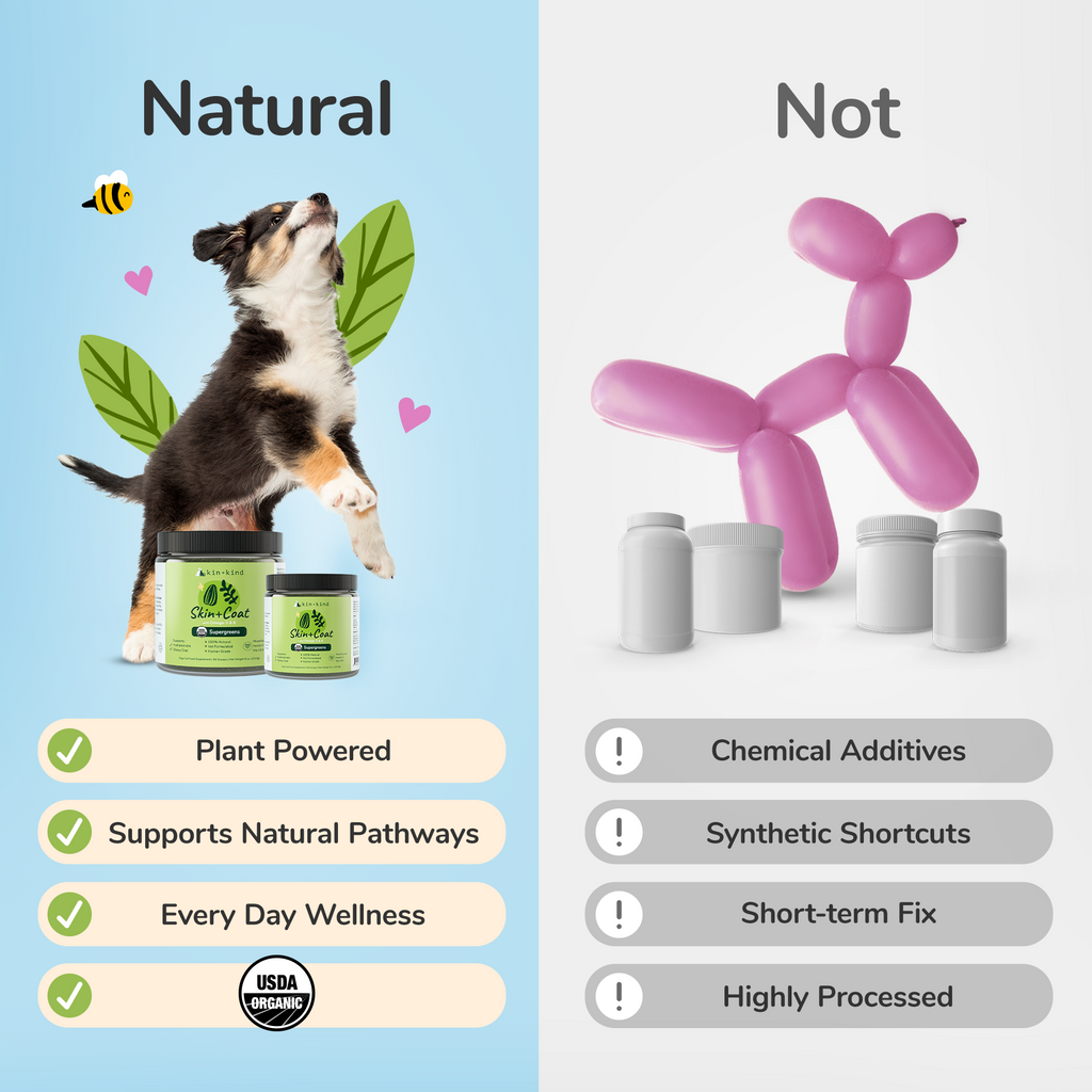 Kin + Kind Organic Skin+Coat Supplement for Dogs & Cats - 2 sizes