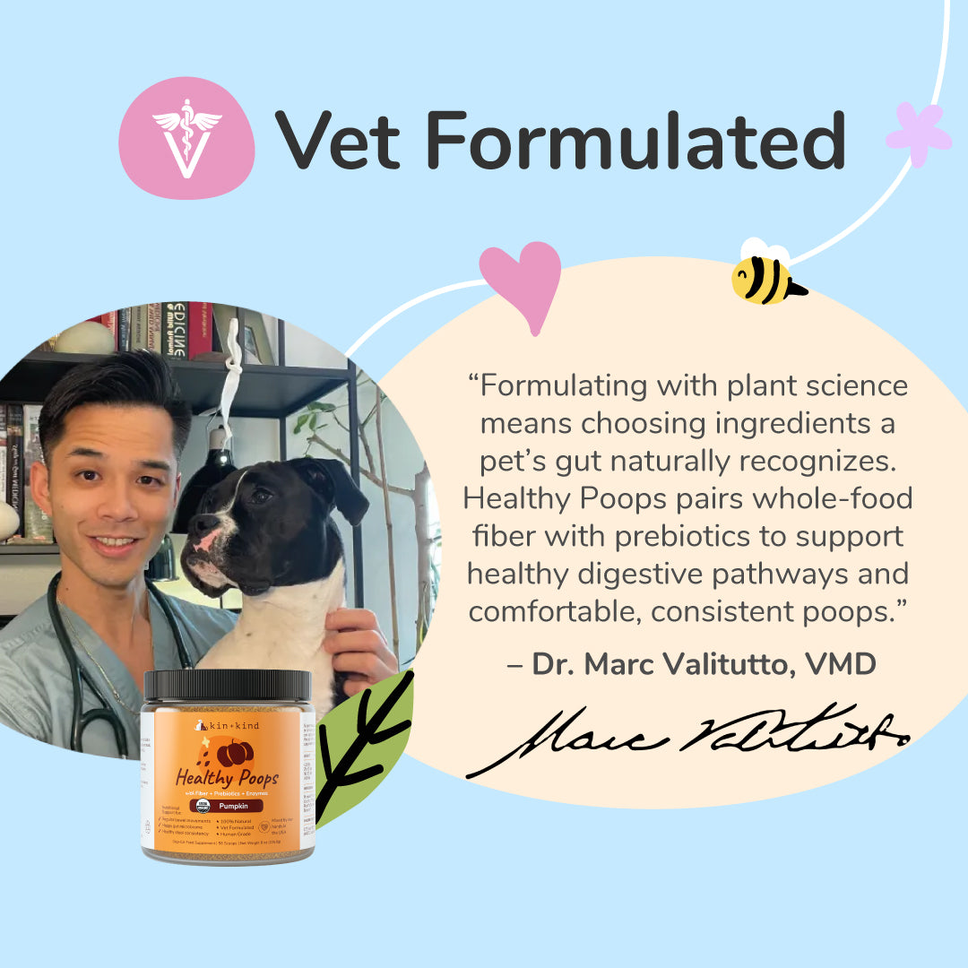 Kin +Kind Organic Healthy Poops Supplement for Dogs & Cats - 2 sizes