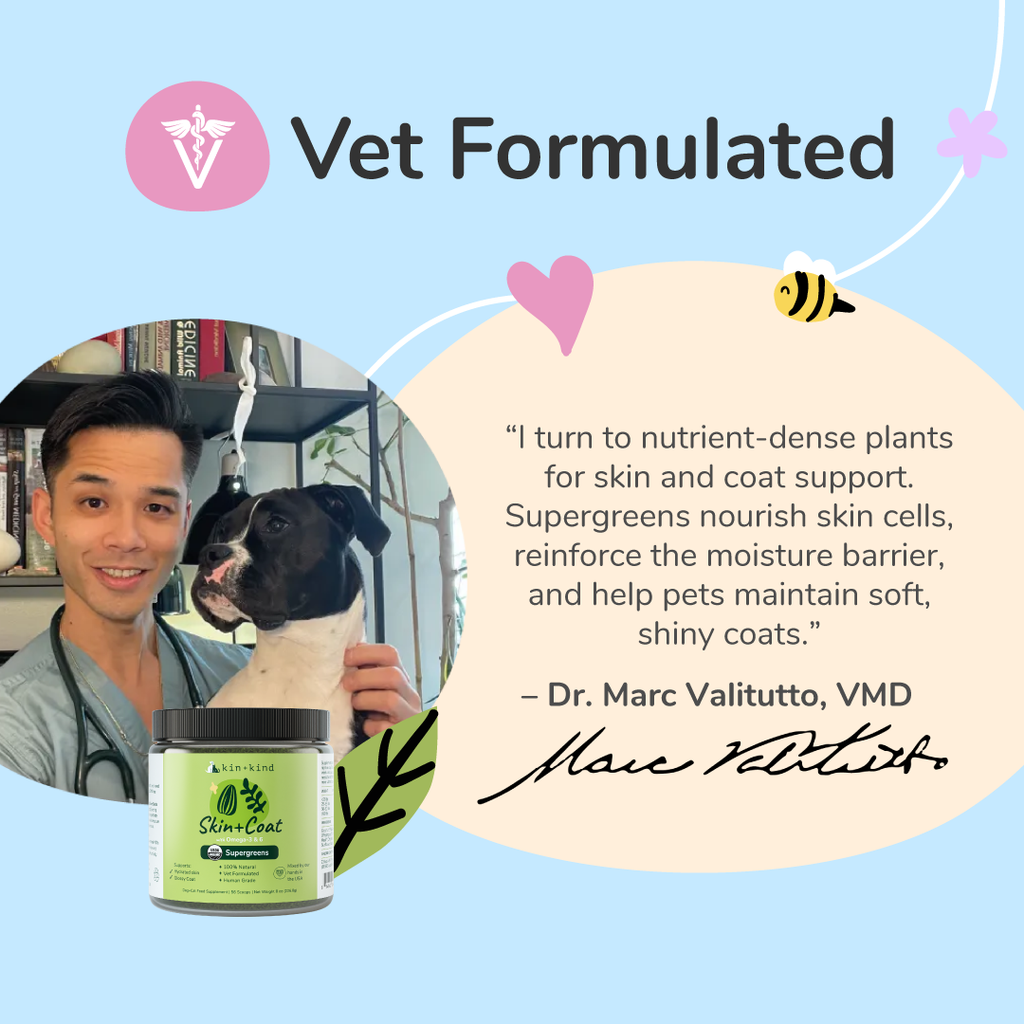 Kin + Kind Organic Skin+Coat Supplement for Dogs & Cats - 2 sizes