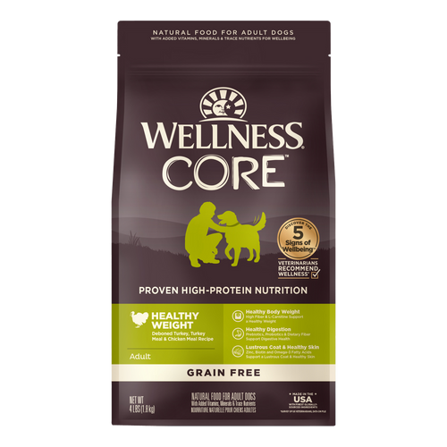 Wellness CORE Healthy Weight (Reduced Fat) Grain free Dry Dog Food 1lbs 1.8kg