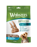Whimzees Antler Small Dog Dental Treat Value Bag 24 pcs