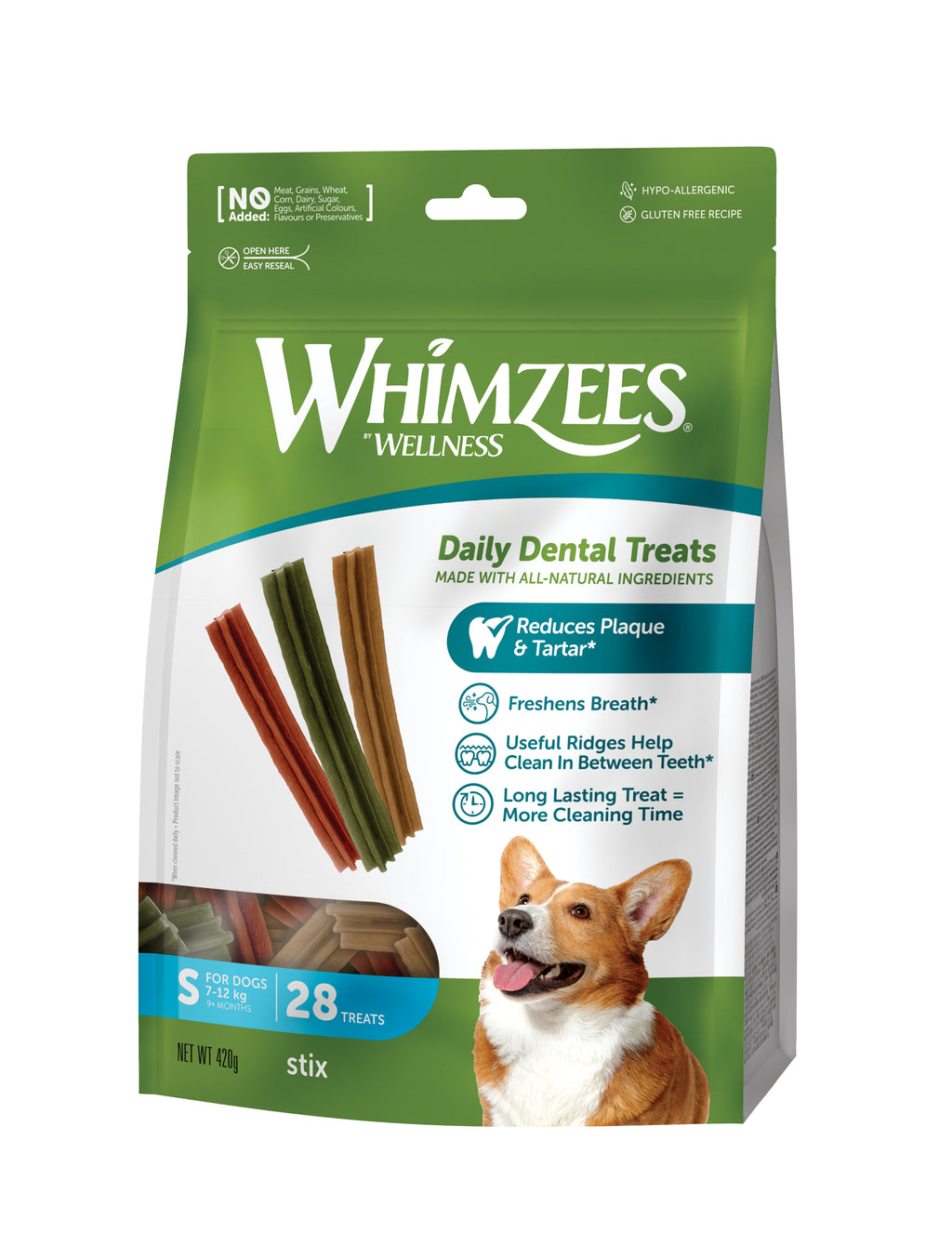 Whimzees Stix Small Dog Dental Treat Value Bag 24+4 pcs