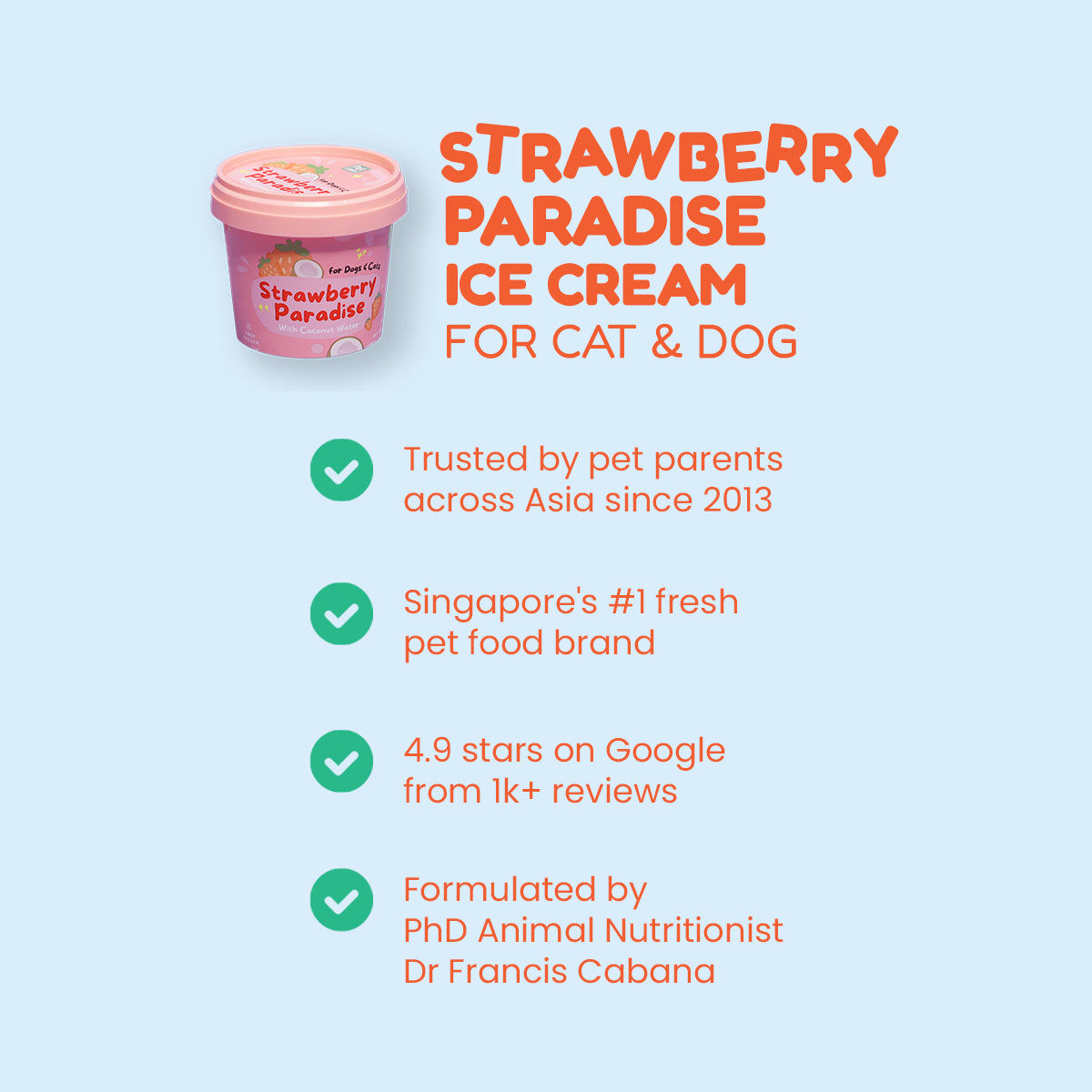 PetCubes Ice Cream for Dogs & Cats - Strawberry Paradise 3.5oz