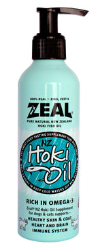 Zeal Pure Natural New Zealand Hoki Fish Oil Cat & Dog Supplement 225ml - Waku Waku Pets. 